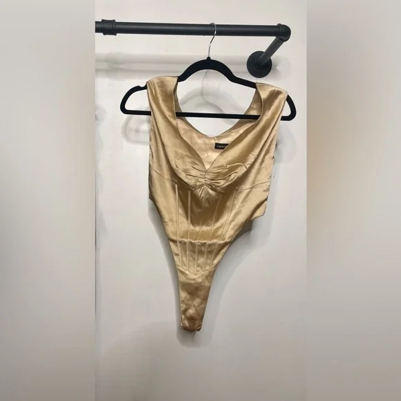 Retrofete Rozik Silk Corset Bodysuit